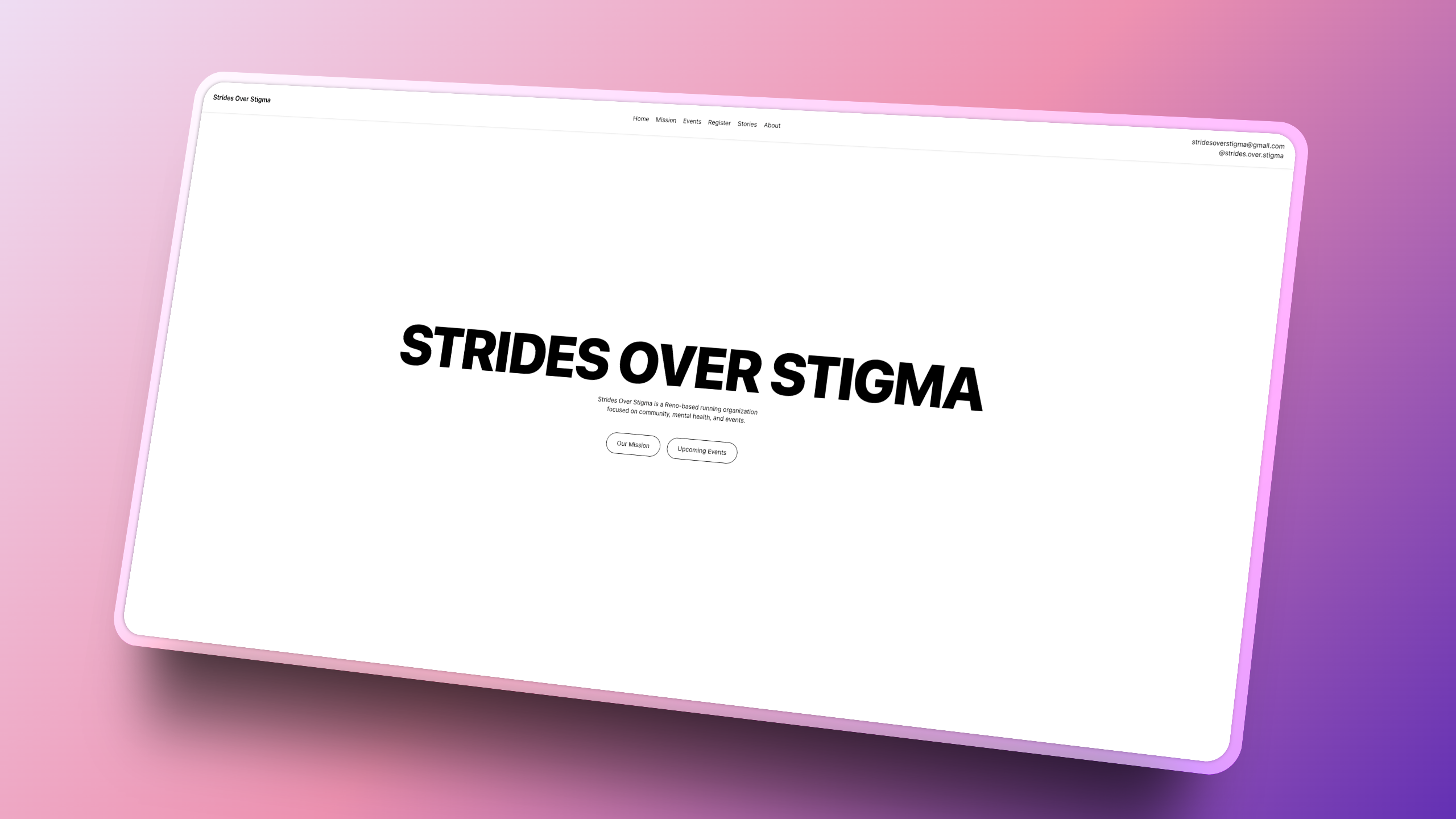Strides Over Stigma platform preview